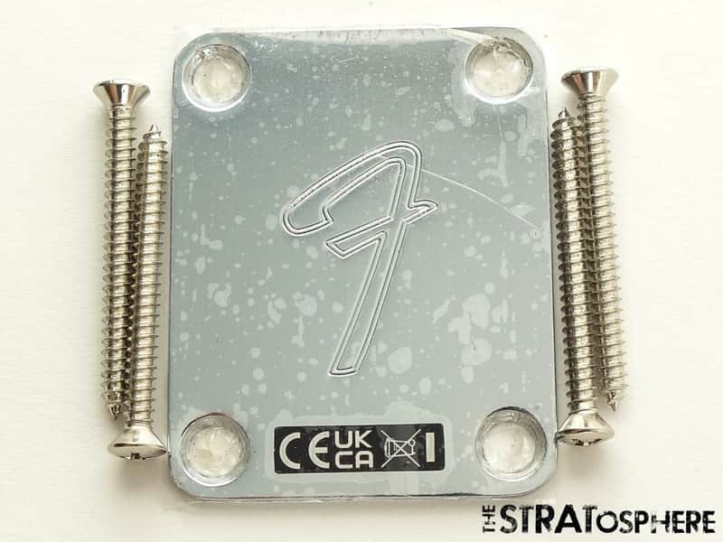 Fender Player II Modified Tele, Chrome 4-Bolts NECK PLATE, Guitar, Part image 1