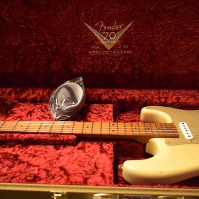 Mint Fender Limited Edition 1954 Roasted Stratocaster Journeyman Relic Natural Blonde 1-Piece Roasted Quartersawn Maple Fingerboard image 11