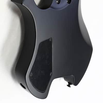Agile 7 String MultiScale FanFret Chiral Parallax 72527 RN Flat Black Headless Electric Guitar image 11