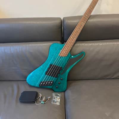Dingwall D-Roc 5 string bass Standard gloss Aquamarine Metalflake image 1