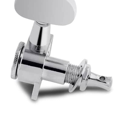 Locking Guitar String Tuning Pegs Tuning Keys Machine Heads Tuners 1:18 Gear Ratio 6 In Line for Right Handed Electric Guitar or Acoustic Guitar Parts Accessories Half Round Head Chrome. image 6
