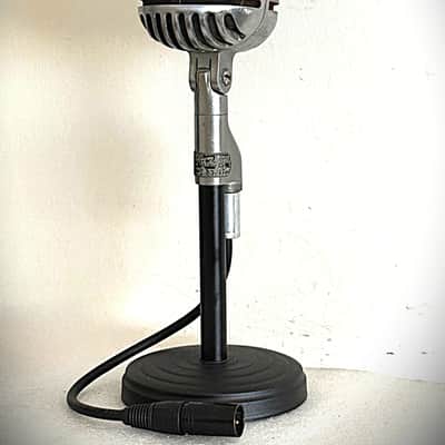 Vintage 1940s Shure Bros 55C Dynamic Microphone, works great, incl stand & cable image 6
