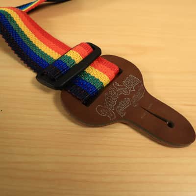 Vtg Doctor Song by Silver Eagle Rainbow Guitar Strap Made in USA image 2