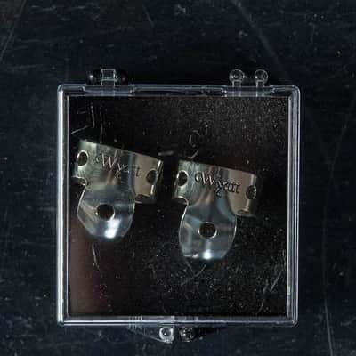 Wyatt Custom Banjo Finger Picks Pre-War National Style German Nickel Silver image 2