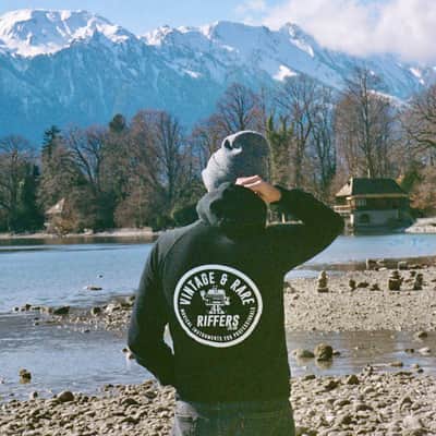 Riffers | Vintage & Rare Musical Instruments for Professionals | Unisex Extra Heavy Cotton Hoodie Sweater Jumper, Black | Limited Run, 2026 feat. Vintage Roland CR-5000 8000 CompuRhythm Drum Machine image 4