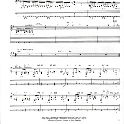 Cherry Lane "War Ensemble" Guitar Tablature Single Sheet by Slayer image 2