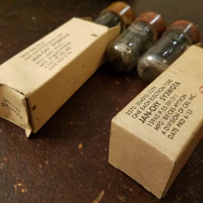 CBS ONE (1) JAN-CHY-5Y3WGTA rectifier tNOS AT1000 TESTED Vacuum Tube brown base balanced premium triple mica rugged 5Y3 military 1956-1958 image 5