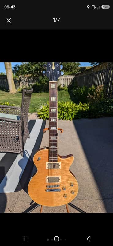 1998 GUILD USA BLUESBIRD W/ AMBER FLAME MAPLE TOP AND OHSC image 1