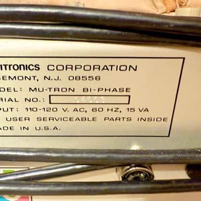 Mu-Tron Bi-Phase Duel Phasor w/Foot Controller 1970's image 10