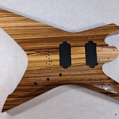 Finished Zebrawood HxH Xiphos body fits Ibanez (tm) Universe 7 string J2040 image 1
