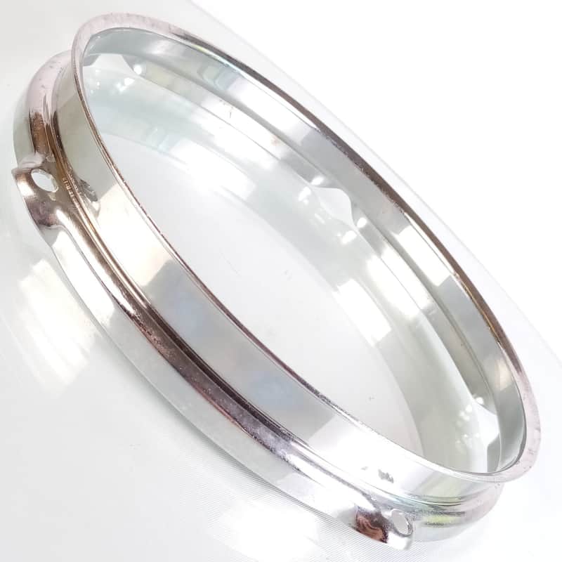 Pearl 8" Triple-Flange Chrome Tom Drum Batter/Resonant Rim/Hoop 5Lug Vintage70s image 1