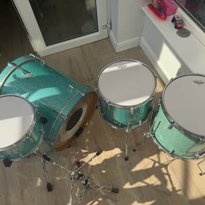 Truth Custom Drums custom drums used by Dan flint from you me at six 2015 - tourquise sparkle image 3