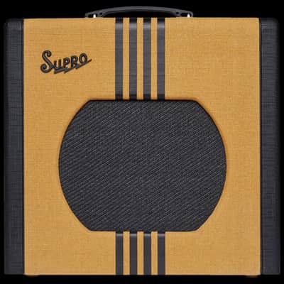 Supro Delta King 12 1822RTB Tweed / Black Stripes 6L6 Combo Amp w/ Reverb image 1