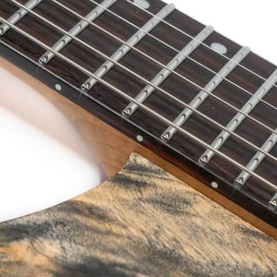 Eart GW2 Headless Electric Guitar, Right Handed, Roasted Padauk+Poplar Burl Body, 24 Stainless Steel Frets image 3