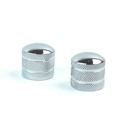 2x Metal Dome Knobs Tele Style ,Non-adjustable for 6mm Shaft ,Chrome premium