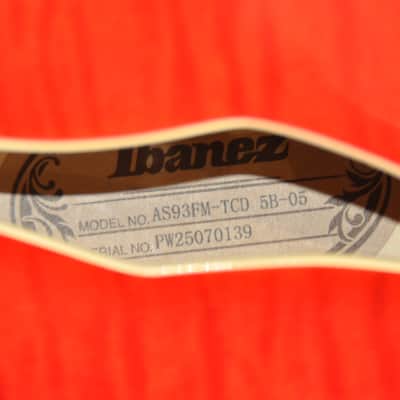 IBANEZ AS93FM TCD Transparent Cherry Red / Artcore Expressionist / Hollow Body / AS93FM-TCD / PW25070139 image 7