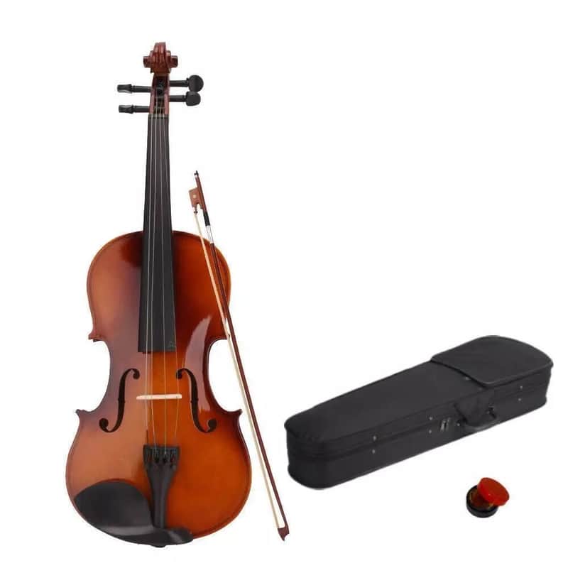 4/4 Adult Acoustic Right Handed Violin School Band W/ Case Bridge Bow Rosin image 1