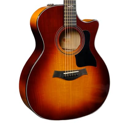 Used Taylor 424ce Deluxe Urban Ash Limited Acoustic-Electric Guitar - Western Sunburst image 5