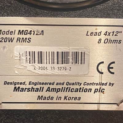 Marshall G100RCD Full Stack - 100watt Solid State Head and Matching 120 watt MG Series 4 x 12" Cabs image 12