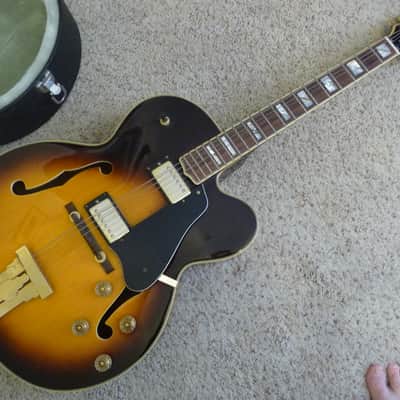 Beautiful Washburn J6 1980's Vintage Sunburst - Hollowbody with HSC image 3