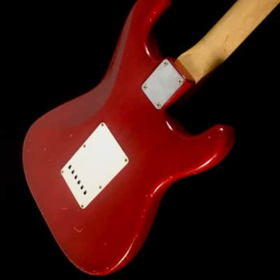 LEFTY! Vintage ST62 Fender Stratocaster Custom Relic Aged Crimson Red Nitro Lacquer New Maple Neck 7.5 Lb HSC image 17