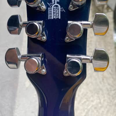 Washburn Quilted Maple WM100 USA Chicago Custom Shop 1998 - Cobalt Blue image 4