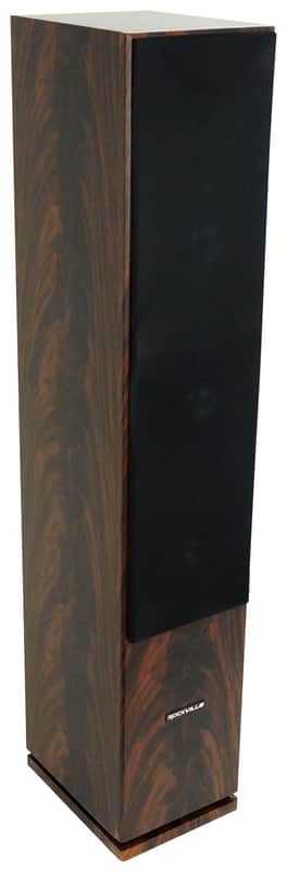 (1) Rockville RockTower 64D Dark Wood Home Audio Tower Speaker Passive 4 Ohm image 1
