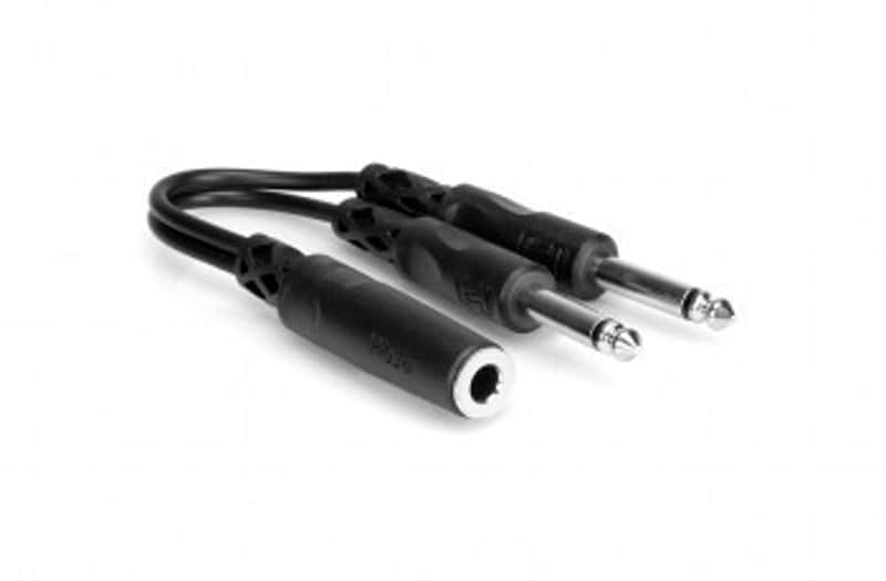 Hosa YPP-106 - Mono 1\4" (F) to Dual Mono 1\4" (M) Adapter image 1