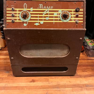 Masco MAP-15 15-Watt 1x12" Guitar and Harp Combo 1940s - Brown image 1