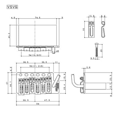 WILKINSON by Gotoh VSVG vintage tremolo (GD) image 3