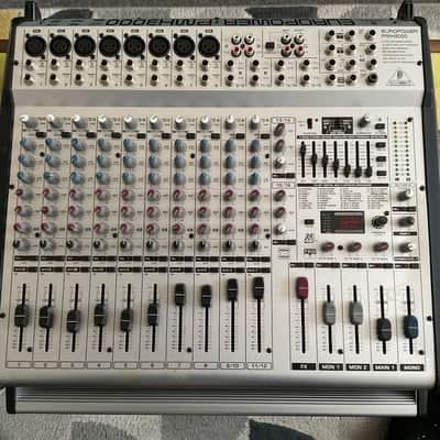 Behringer Europower PMP3000 1200-Watt 16-Channel Powered Mixer with Multi-Effects Processor 2000s - Dark Gray image 5