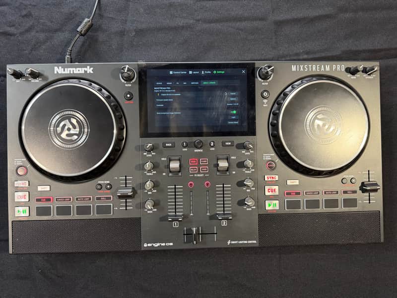 Numark Mixstream Pro 2-Channel Standalone Streaming DJ Console 2021 - Present - Black image 1