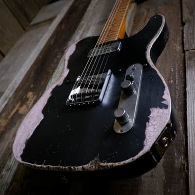 Keith Holland Custom T-ANS #1335 2025 - Black Nitro over Pink with Laser-Etched Paisley with Hard Case image 6