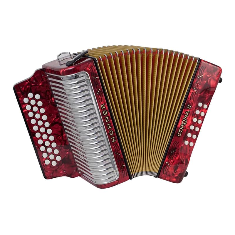 Hohner 3523GR Corona II Classic Accordion (GCF Keys, Pearl Red)