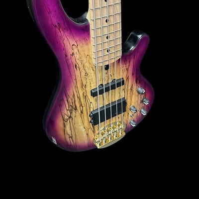 Lakland Skyline 55-02 Custom, Spalt Violet Burst / Maple 9.4 LBS *IN STOCK* image 5
