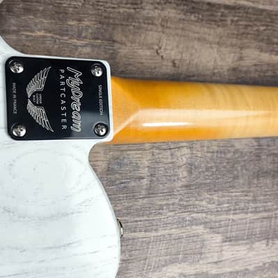 MyDream Partcaster Custom Built - White Swamp Ash Novel Foil Lollar image 9