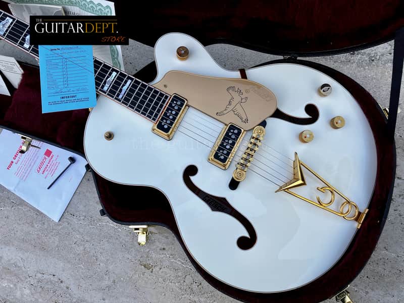 ♚TIMEWARP♚07 GRETSCH G-6136 DS WHITE FALCON♚Dynasonics♚Mother Pearl BLOCKS♚2.75" Body Depth ! image 1