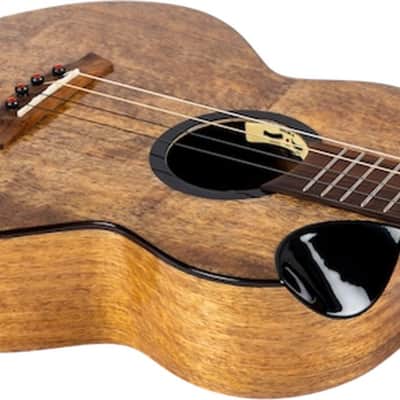 Flight FIREBALL BARITONE EQ-A Royal Series Solid Mango Top Mahogany Neck 4-String Ukulele w/Padded Gig Bag, Pickup & Humidifier image 6