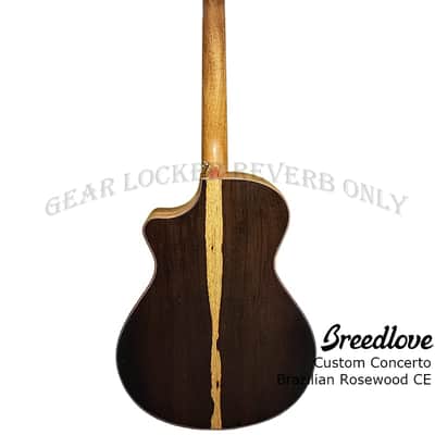 Breedlove Custom Shop Concerto Bearclaw Sitka Spruce & Brazilian rosewood acoustic electric guitar #28629 image 3