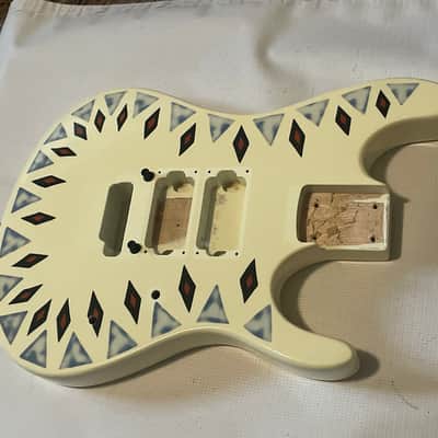 2021 Indonesian Kramer Nightswan Aztec Marble Guitar Body Floyd Ready 24.75" image 3
