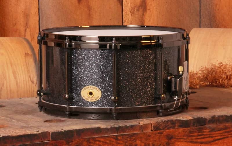 Noble & Cooley *Pre-Order* Solid Shell Classic 7x14" Walnut Snare Drum Hematite Sparkle Die Cast Lugs | Made in the USA | Special Order | Authorized Dealer image 1