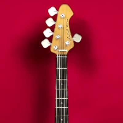 Aria Pro II 313MKII/5-OPN Detroit 5-String Electric Bass Guitar â€“ Ash Body, Roasted Maple Neck, Bolt-On, Open Pore Natural Finish image 6
