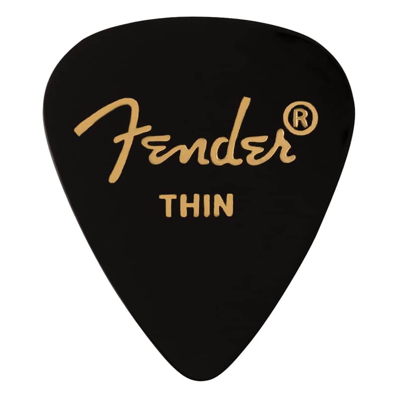 Used Fender 351 Shape Premium Celluloid 12 Pick Pack, Thin, Black image 1