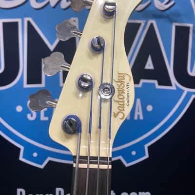 Tom Hamilton's Aerosmith, SIGNED Sadowsky NYC Pearl White Fretless 4-String Bass PLUS Tour Artifacts. (TH12) image 14