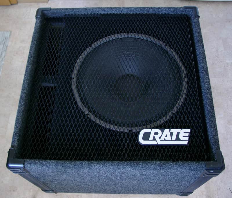 CRATE BE-115 150 W 8ꭥ 1x15' Bass Reflex Cabinet, Black Carpet Covering, 1991 image 1