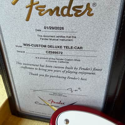 2026 Fender Custom Shop Telecaster Custom Deluxe W25 Limited Edition NOS - Candy Apple Red image 17