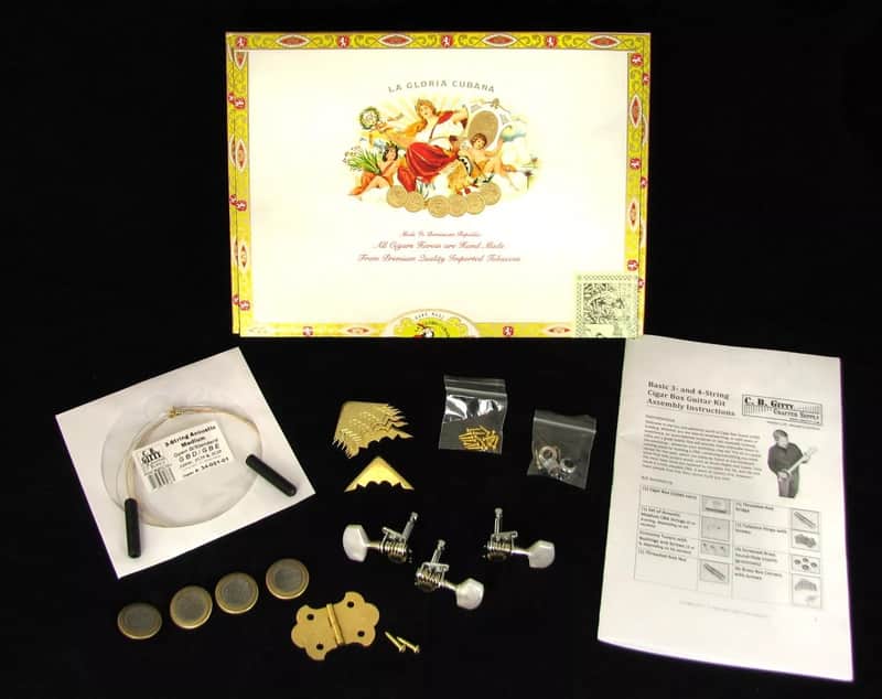 3-String Cigar Box Guitar Kit - Complete DIY Kit (Excludes Neck) image 1