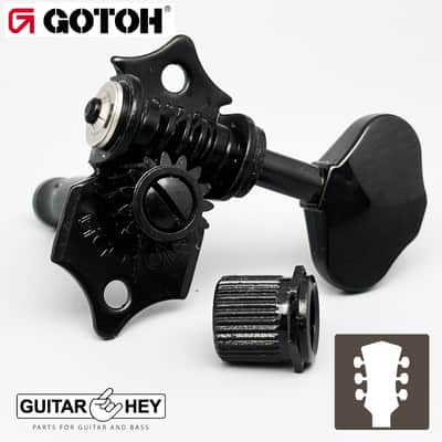 NEW Gotoh SE700-06M OPEN-GEAR Tuning Keys L3+R3 w/ screws 3x3 Tuners - BLACK