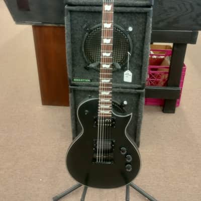 ESP LTD EC-256 with Jatoba Fretboard 2019 - Black Satin with Black Winter Pickup and Hardshell Case image 1