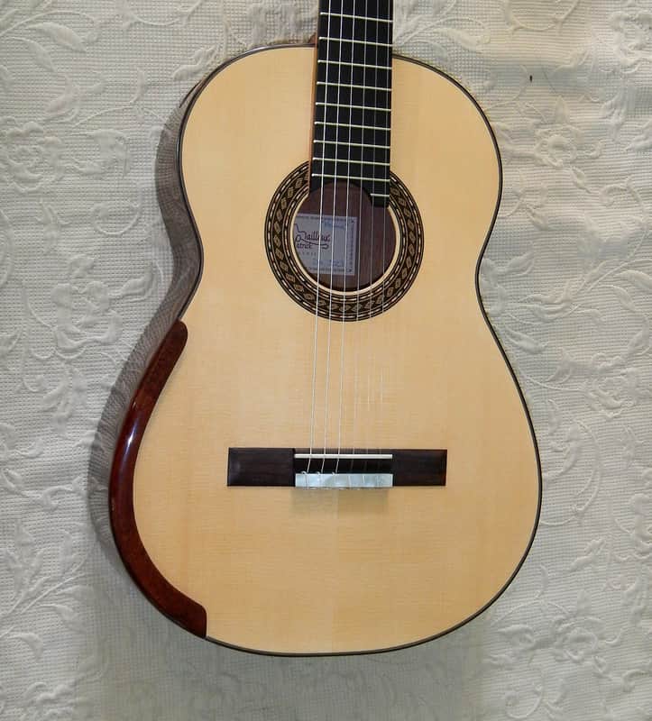 Patrick Mailloux spruce double top/ elevated fretboard/arm rest/sound port image 1